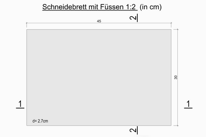 Geschenkbrett Gross 45cm x 30 cm x 2.7cm